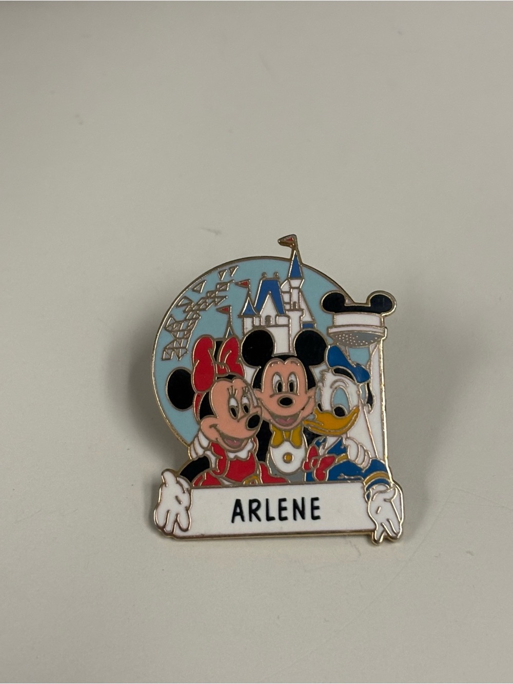 Disney Red Blue White Personalized Character Pin